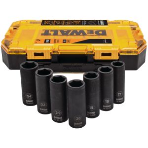 Набор торцевых головок DEWALT McLaren Limited Edition DT70905, 1/2", 17-24 мм, 7 шт., в кейсе (DT70905-QZ)