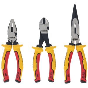 Набор плоскогубцев и кусачек DEWALT DWHT82811-0, с токоизолирующими рукоятками: плоскогубцы + длинногубцы + кусачки