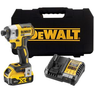 Аккумуляторный шуруповерт DEWALT DCF887P1T, 18 В, 205 Нм, 3800 уд/мин, с АКБ 5 Ач и ЗУ, в кейсе (DCF887P1NT-XJ)