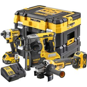 Аккумуляторный набор DEWALT DCK305P3T: шуруповерт DCF887 + перфоратор DCH273 + УШМ DCG405, с 3 АКБ 5 Ач и ЗУ, в 2 кейсах TSTAK