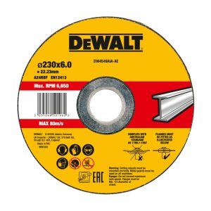 Круг обдирочный по металлу DEWALT DW4549AIA, HP LongLife, 230 x 6 мм