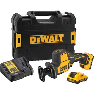 Аккумуляторная сабельная пила DEWALT DCS312D2, 12 В, 2800 ход/мин, 16 мм, с 2 АКБ 2 Ач и ЗУ, в кейсе TSTAK (DCS312D2-QW)