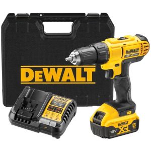 Аккумуляторная дрель-шуруповерт DEWALT DCD771P1K, 18 В, 1500 об/мин, с АКБ 5 Ач и ЗУ, в кейсе (DCD771P1NK-XJ)