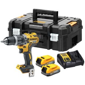 Ударная дрель-шуруповерт DEWALT DCD796E2T, 18 В, 2000 об/мин, 34000 уд/мин, с 2 АКБ 1.7 Ач и ЗУ, в кейсе TSTAK (DCD796E2T-QW)