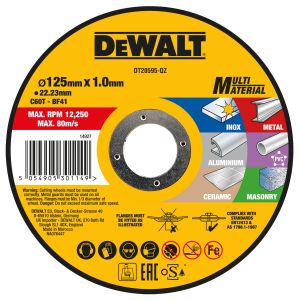 Отрезной диск DEWALT DT20595, по мультиматериалу, 125х22.23х1 мм (DT20595-QZ)