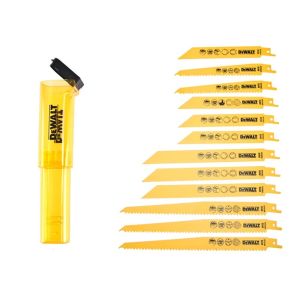 Набор полотен для сабельных пил по металлу и дереву DEWALT DT2445, 12 предметов