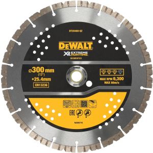 Диск алмазный DEWALT DT20460, по бетону, 300х25.4х1 мм, 1 шт. (DT20460-QZ)