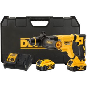 Аккумуляторный перфоратор DEWALT DCH263P2, 18 В, 3 Дж, 4300 уд/мин, с 2 АКБ 5 Ач и ЗУ, в кейсе (DCH263P2-QW)