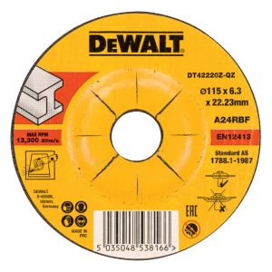 Круг обдирочный по металлу DEWALT DWA4514IA, HP LongLife, 115 x 6 мм