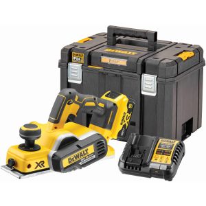 Аккумуляторный рубанок DEWALT DCP580P1T, 18 В, 15000 об/мин, 82 мм, с АКБ 5 Ач и ЗУ, в кейсе TSTAK (DCP580P1NT-XJ)