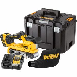 Аккумуляторная ленточная шлифмашина DEWALT DCW220P1T, 18 В, 320 м/мин, с АКБ 5 Ач и ЗУ, в кейсе TSTAK
