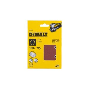 Шлифлисты перфорированные DEWALT DT3034, 115 x 115 мм, 180G, 25 шт.