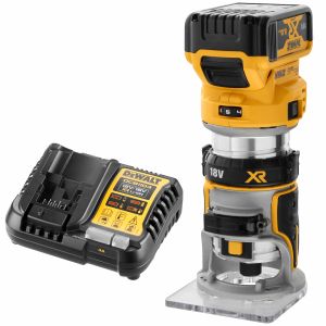 Аккумуляторный вертикальный фрезер DEWALT DCW604P1, 18 В, 25500 об/мин, 55 мм, с АКБ 5 Ач и ЗУ (DCW604P1N-XJ)