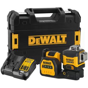 Аккумуляторный лазерный нивелир DEWALT DCE089D1G18, 12/18 В, зеленый луч, 30 м, с АКБ 2 Ач и ЗУ, в кейсе TSTAK (DCE089D1G18-QW)