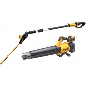 Аккумуляторный набор садовой техники DEWALT, 18 В: кусторез-высоторез DCMPH566 + воздуходувка DCMBL562, с АКБ 5 Ач и ЗУ