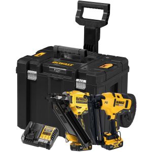 Аккумуляторный набор DEWALT DCK246P2T, 18 В: гвоздезабивные пистолеты DCN930 + DCN660, с 2 АКБ 5 Ач и ЗУ, в кейсе TSTAK