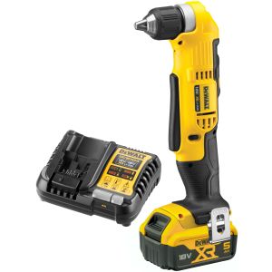 Аккумуляторная угловая дрель DEWALT DCD740P1, 18 В, 2000 об/мин, с АКБ 5 Ач и ЗУ (DCD740P1N-XJ)