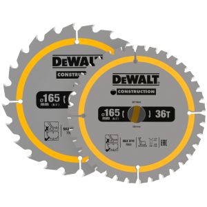Пильный диск по дереву DEWALT DT90270, 165х20х1 мм, 2 шт. (DT90270-QZ)