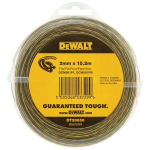Леска для триммера DEWALT DT20650, витой квадрат, 2 мм, 15.2 м, 2 шт. (DT20650-QZ-2)