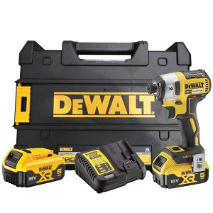 Аккумуляторный шуруповерт DEWALT DCF887P2, 18 В, 205 Нм, 3800 уд/мин, с 2 АКБ 5 Ач и ЗУ, в кейсе (DCF887P2-QW)