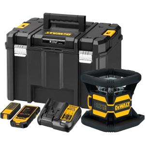 Аккумуляторный лазерный нивелир DEWALT DCE080D1RS, 18 В, красный луч, 60 м, с АКБ 2 Ач и ЗУ, в кейсе TSTAK (DCE080D1RS-QW)