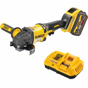 Аккумуляторная угловая шлифмашина DEWALT DCG418Y1, 54 В, 125 мм, 9000 об/мин, с АКБ 2 Ач и ЗУ