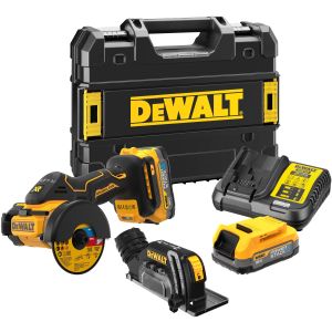 Аккумуляторная отрезная машина DEWALT DCS438E2T, 18 В, 76 мм, 20000 об/мин, с 2 АКБ 1.7 Ач и ЗУ, в кейсе TSTAK