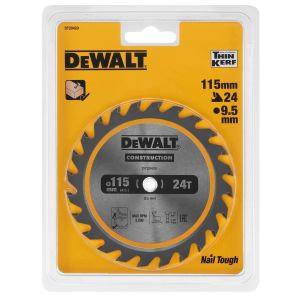 Диск пильный по дереву DEWALT CONSTRUCTION, 115х9.5х1.5 мм (DT20420-QZ)