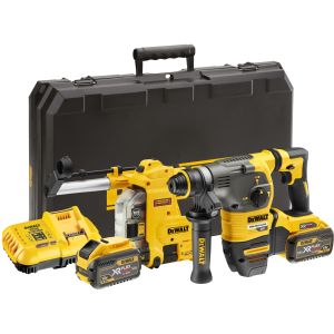 Аккумуляторный перфоратор DEWALT DCH335X2, 54 В, 3.5 Дж, 4480 уд/мин, с 2 АКБ 3 Ач и ЗУ, в кейсе (DCH335X2-QW)