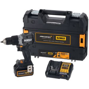 Ударная дрель-шуруповерт DEWALT McLaren Limited Edition DCD85MM2T, 18 В, 2000 об/мин, с АКБ 4 Ач и ЗУ, в кейсе TSTAK