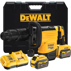 Аккумуляторный отбойный молоток DEWALT DCH892X2, 54 В, 19.4 Дж, 2210 уд/мин, с 2 АКБ 3 Ач и ЗУ, в кейсе (DCH892X2-QW)