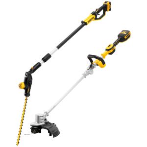Аккумуляторный набор садовой техники DEWALT, 18 В: кусторез-высоторез DCMPH566 + триммер DCMST561, с АКБ 5 Ач и ЗУ