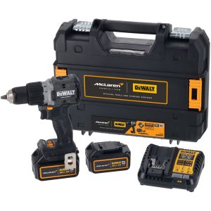 Ударная дрель-шуруповерт DEWALT McLaren Limited Edition DCD85MP2T, 18 В, 2000 об/мин, с 2 АКБ 5 Ач и ЗУ, в кейсе TSTAK
