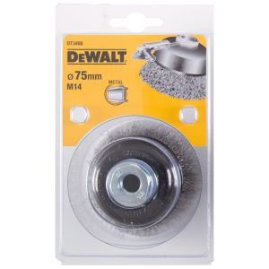 Чашечная щетка витая проволока 75 x 23 мм x M14 DEWALT DT3488