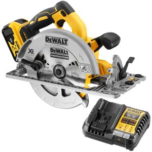 Аккумуляторная дисковая пила DEWALT DCS572P1, 18 В, 184 мм, 5500 об/мин, с АКБ 5 Ач и ЗУ (DCS572P1N-XJ)