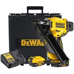 Аккумуляторный гвоздезабивной пистолет DEWALT DCN930P2, 18 В, с 2 АКБ 5 Ач и ЗУ, в кейсе (DCN930P2-QW)