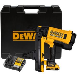 Аккумуляторный гвоздезабивной пистолет DEWALT DGN845D1, 18 В, 100 Дж, с АКБ 2 Ач и ЗУ, в кейсе (DGN845D1-QW)