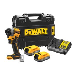 Аккумуляторный шуруповерт DEWALT DCF850E2T, 18 В, 206.2 Нм, 3800 уд/мин, с 2 АКБ 1.7 Ач и ЗУ, в кейсе TSTAK (DCF850E2T-QW)