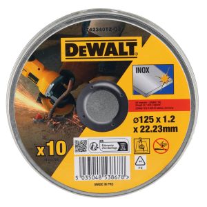 Диск отрезной DEWALT DT42340TZ, по металлу, 125х22.23х1.2 мм, 10 шт. (DT42340TZ-QZ)