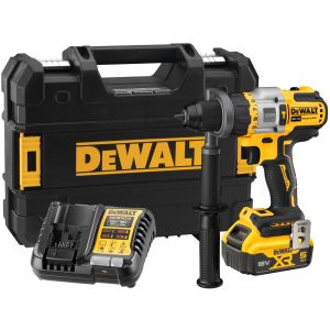 Ударная дрель-шуруповерт DEWALT DCD999P1T, 18/54 В, 2250 об/мин, 38250 уд/мин, с АКБ 5 Ач и ЗУ, в кейсе TSTAK (DCD999P1NT-XJ)