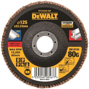 Лепестковый круг 125мм х 22.2мм, 80G DEWALT DT30622