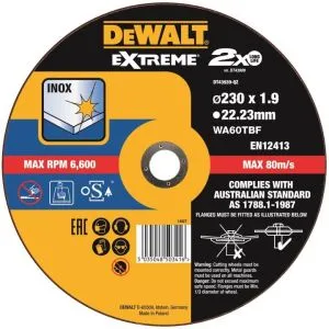 Dewalt DT43501-XJ Disque de coupe métal plat Noir 180 x 1,6 mm 