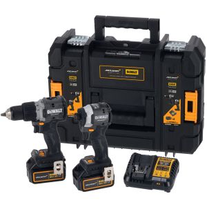 Аккумуляторный набор DEWALT McLaren Limited Edition DCK200MM2T: дрель-шуруповерт + шуруповерт, с 2 АКБ 4 Ач и ЗУ, в кейсе TSTAK