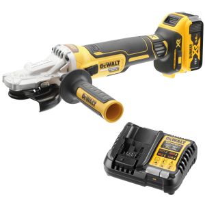 Аккумуляторная угловая шлифмашина DEWALT DCG405FP1, 18 В, 125 мм, 9000 об/мин, с АКБ 5 Ач и ЗУ (DCG405FP1N-XJ)