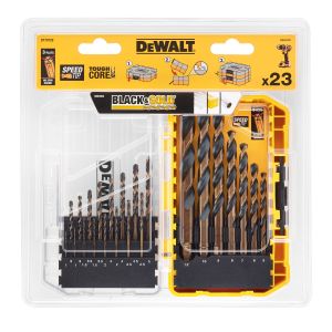 Набор сверл DEWALT DT70729, Black & Gold по металлу, 1-12 мм, 23 шт. (DT70729-QZ)