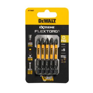Бита DEWALT PH2, 57 мм HEX, 5 шт. (DT7998T-QZ)