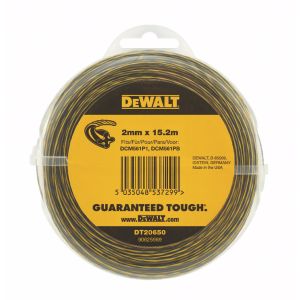 Леска для триммера DEWALT квадрат, 2 мм, 15 м (DT20650-QZ)