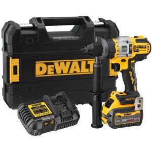 Ударная дрель-шуруповерт DEWALT DCD999T1, 18 В, 2250 об/мин, 38250 уд/мин, с АКБ 6 Ач и ЗУ, в кейсе TSTAK (DCD999T1-QW)