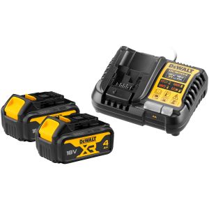 Набор DEWALT DCB1104M2: 2 АКБ DCB182, Li-Ion, 18 В, 4 Ач и зарядное устройство DCB1104, 12/18 В, 4 A (DCB1104M2-QW)