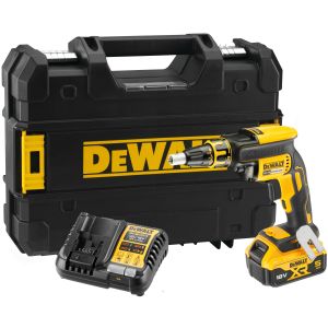 Аккумуляторный ленточный шуруповерт DEWALT DCF620P1T, 18 В, 30 Нм, 4400 об/мин, с АКБ 5 Ач и ЗУ, в кейсе TSTAK (DCF620P1NT-QW)